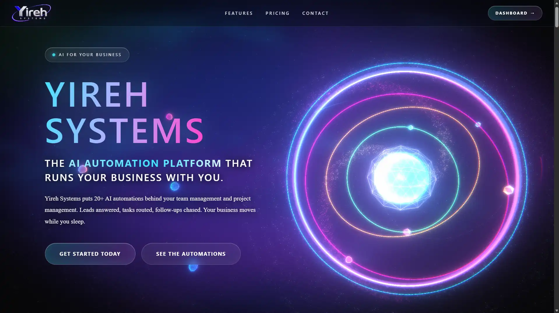 Yireh Systems website, designed and built by Website Design JHB